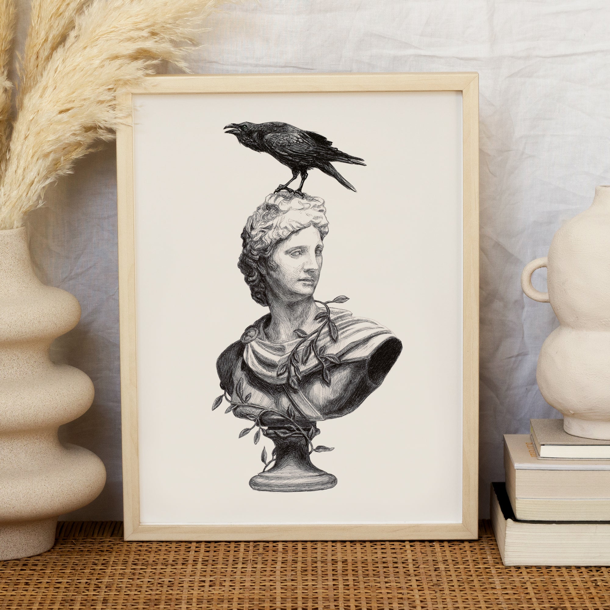Apollo and the Raven Greek Mythology Art Print