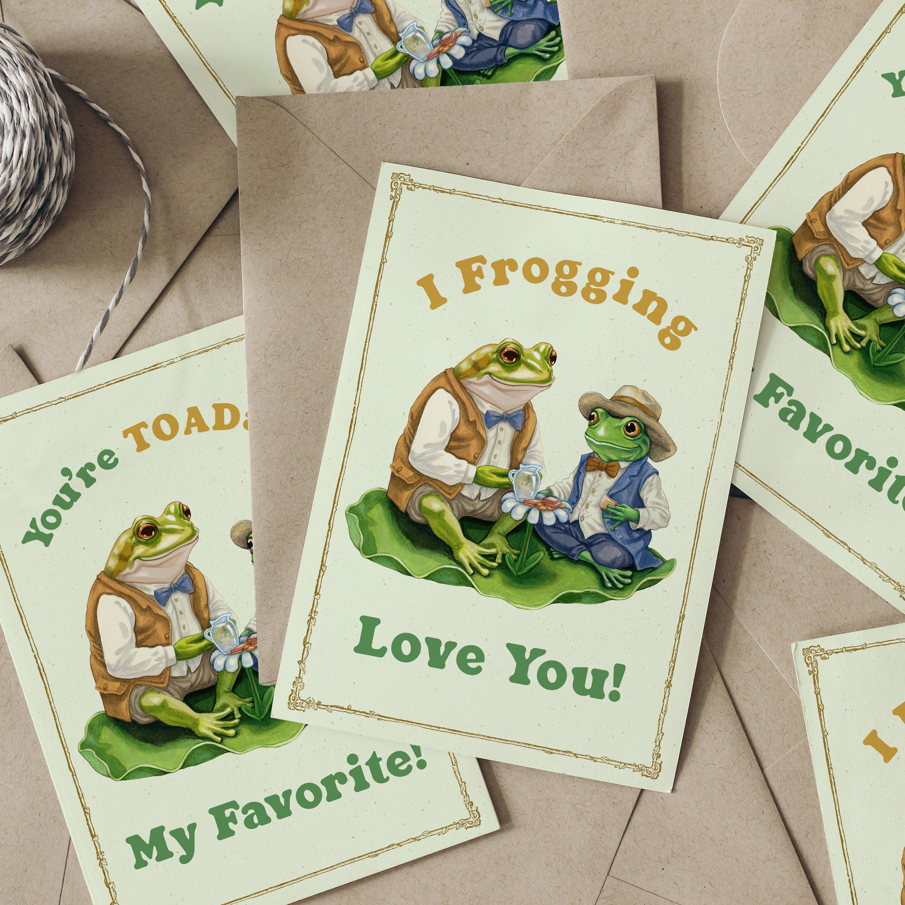 Frog and Toad Greeting Card