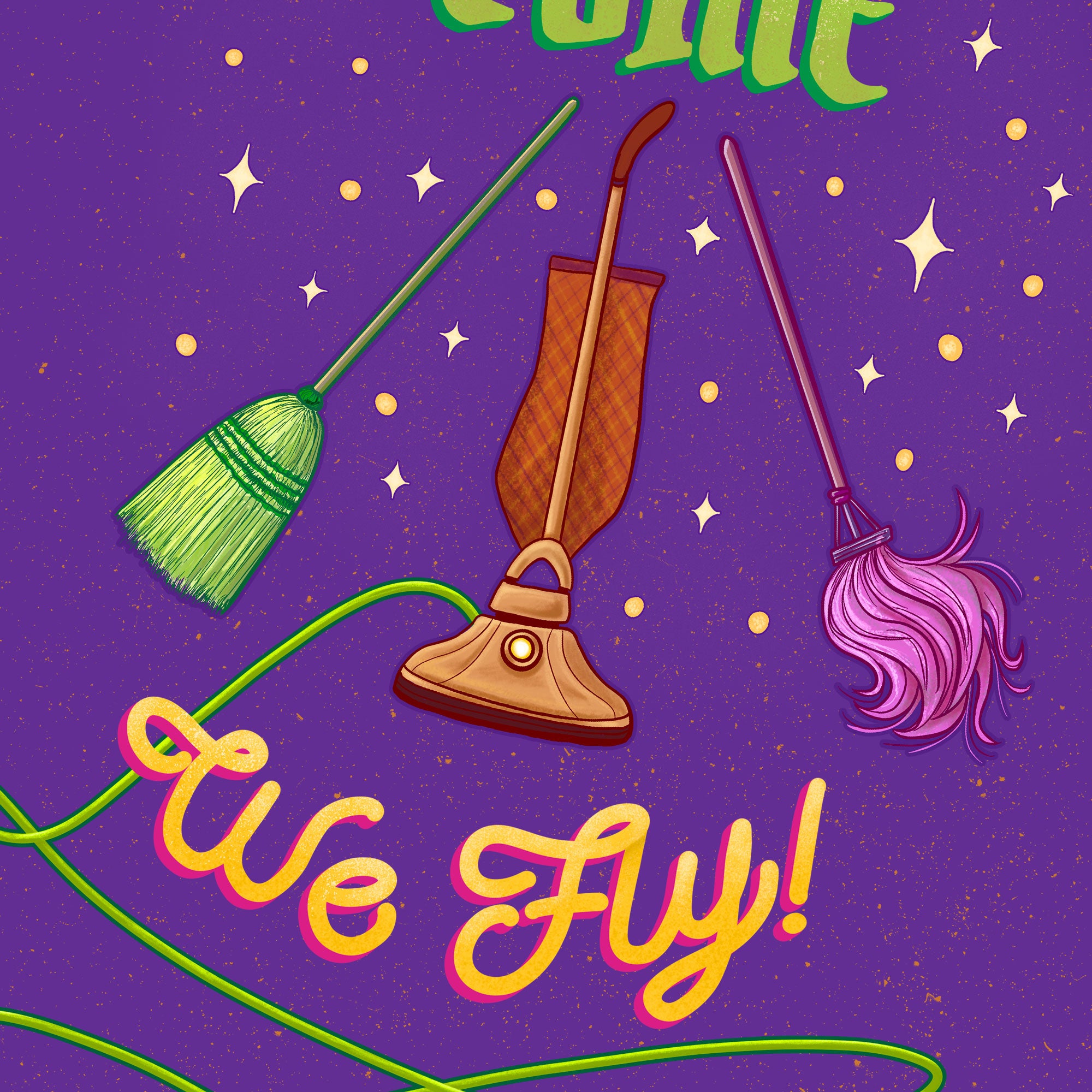 Hocus Pocus Come We Fly Art Print