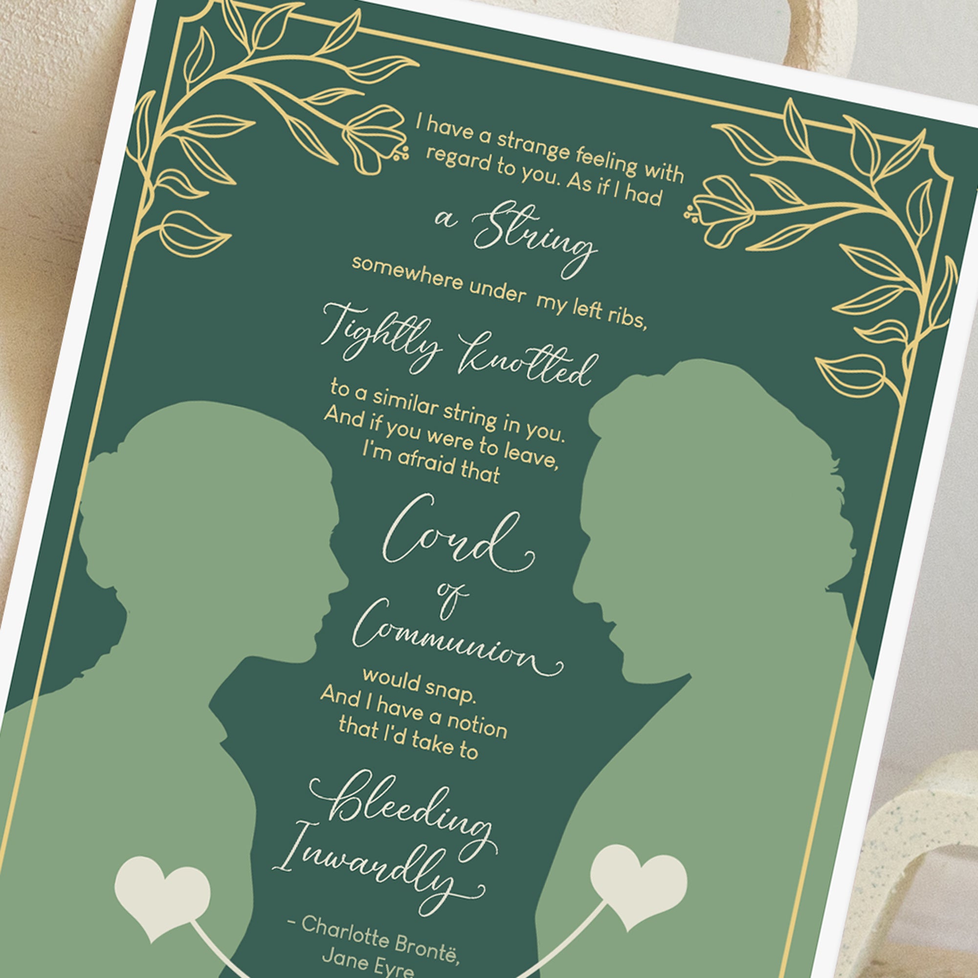 Jane Eyre Quote Art Print