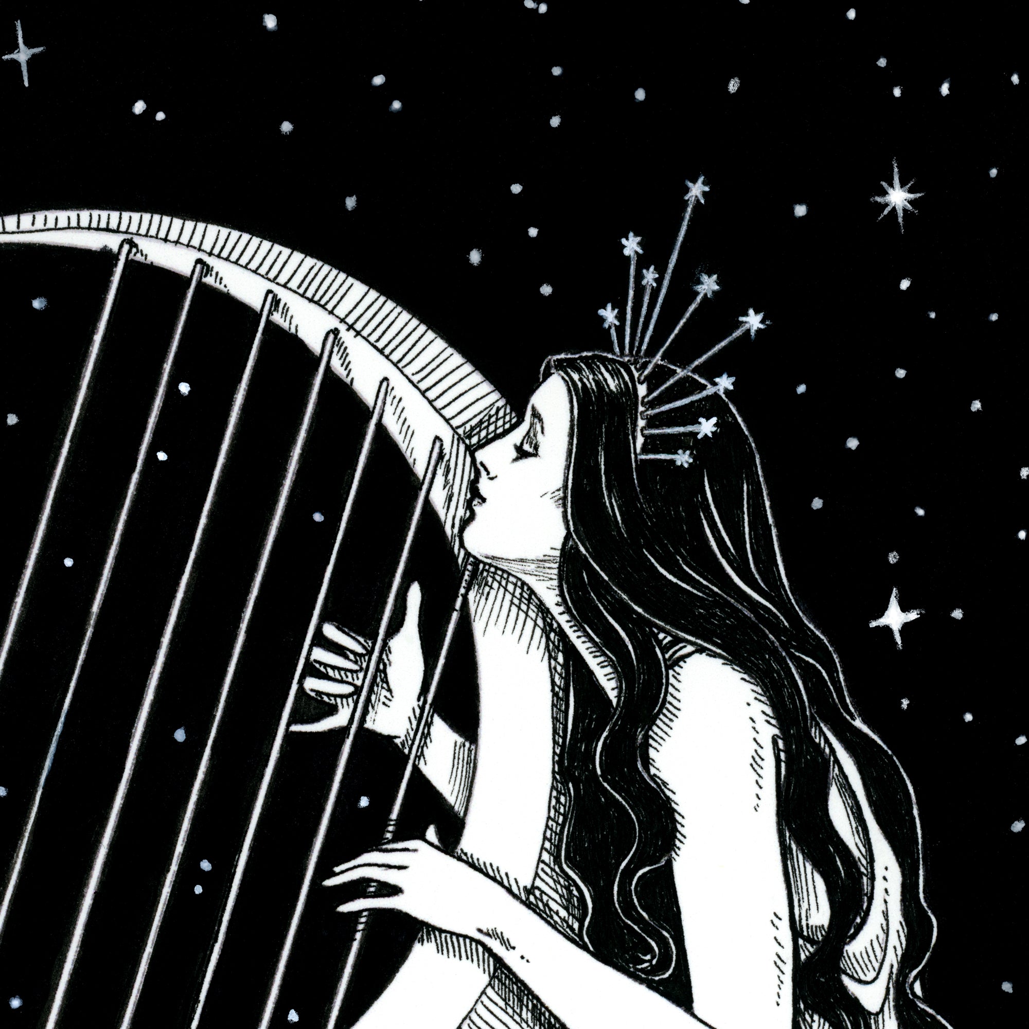 Selene Moon Goddess Greek Mythology Art Print