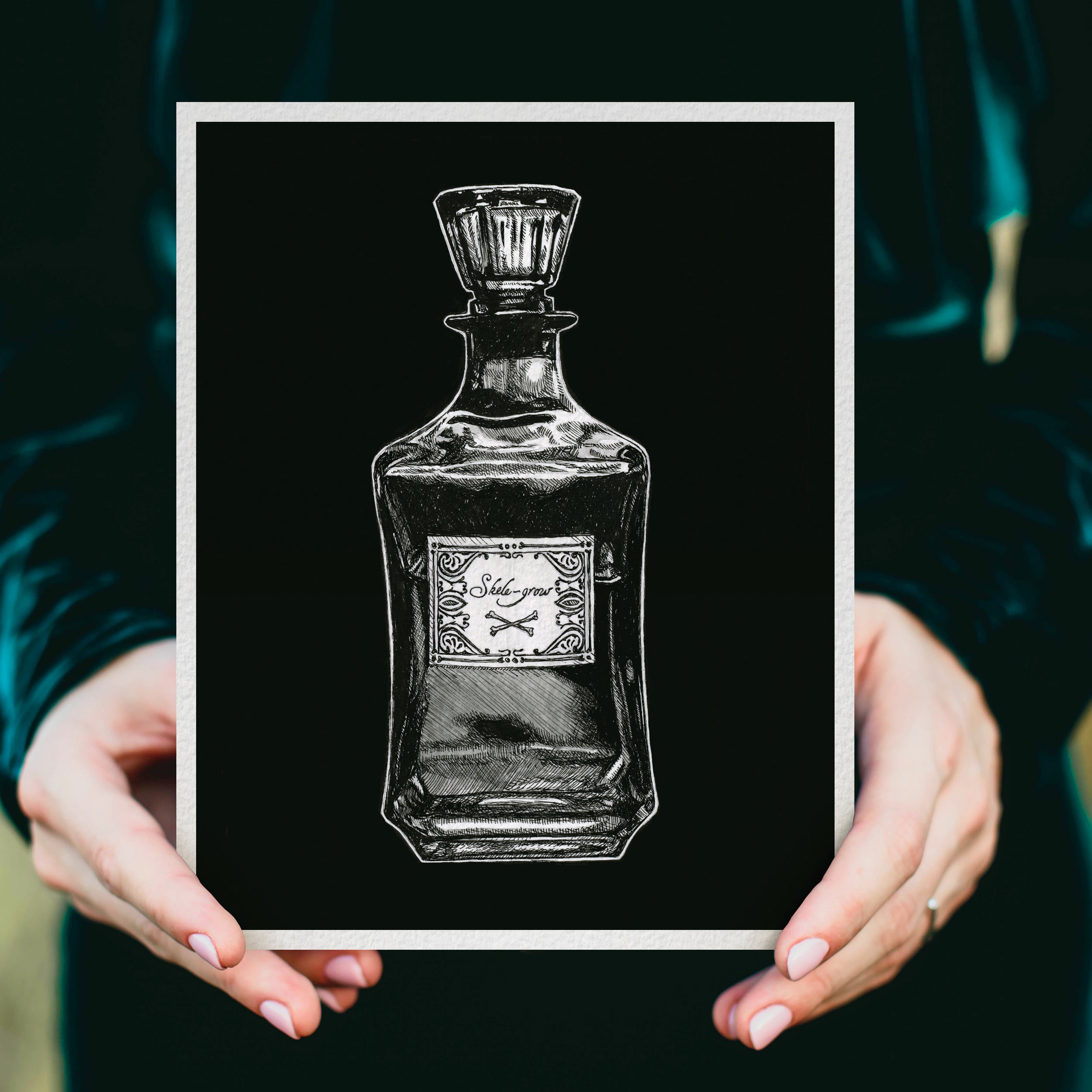 Skelegrow Magic Potion Bottle Art Print