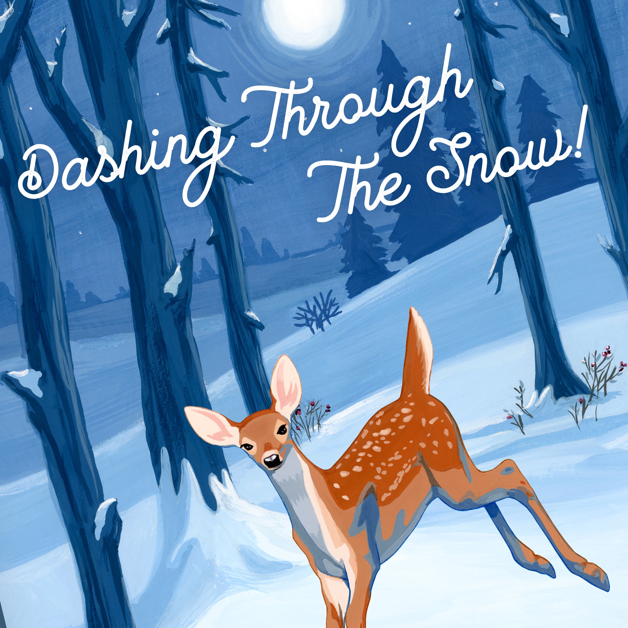 Winter Deer Holiday Card