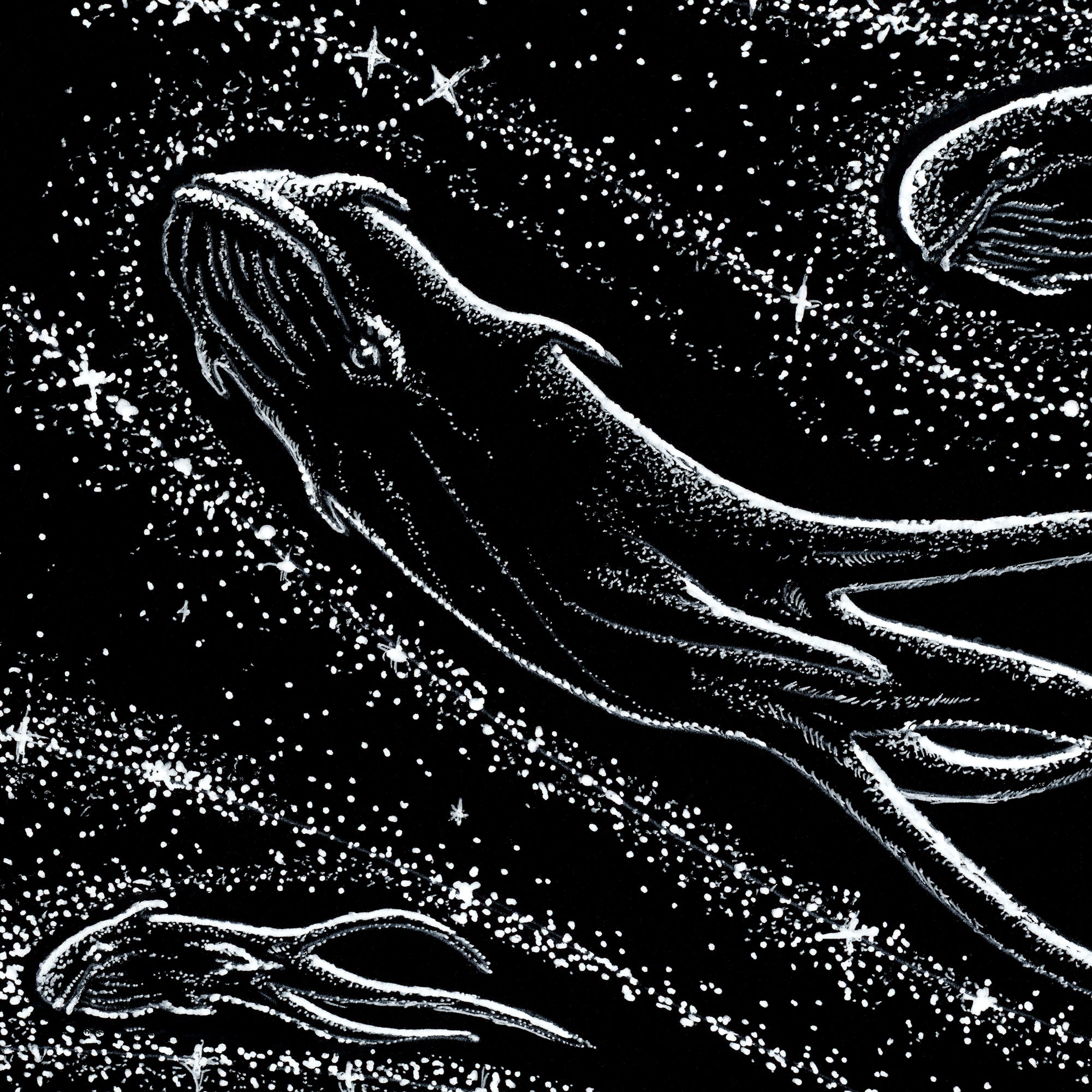 Star Whales in a Galaxy Far Far Away Art Print