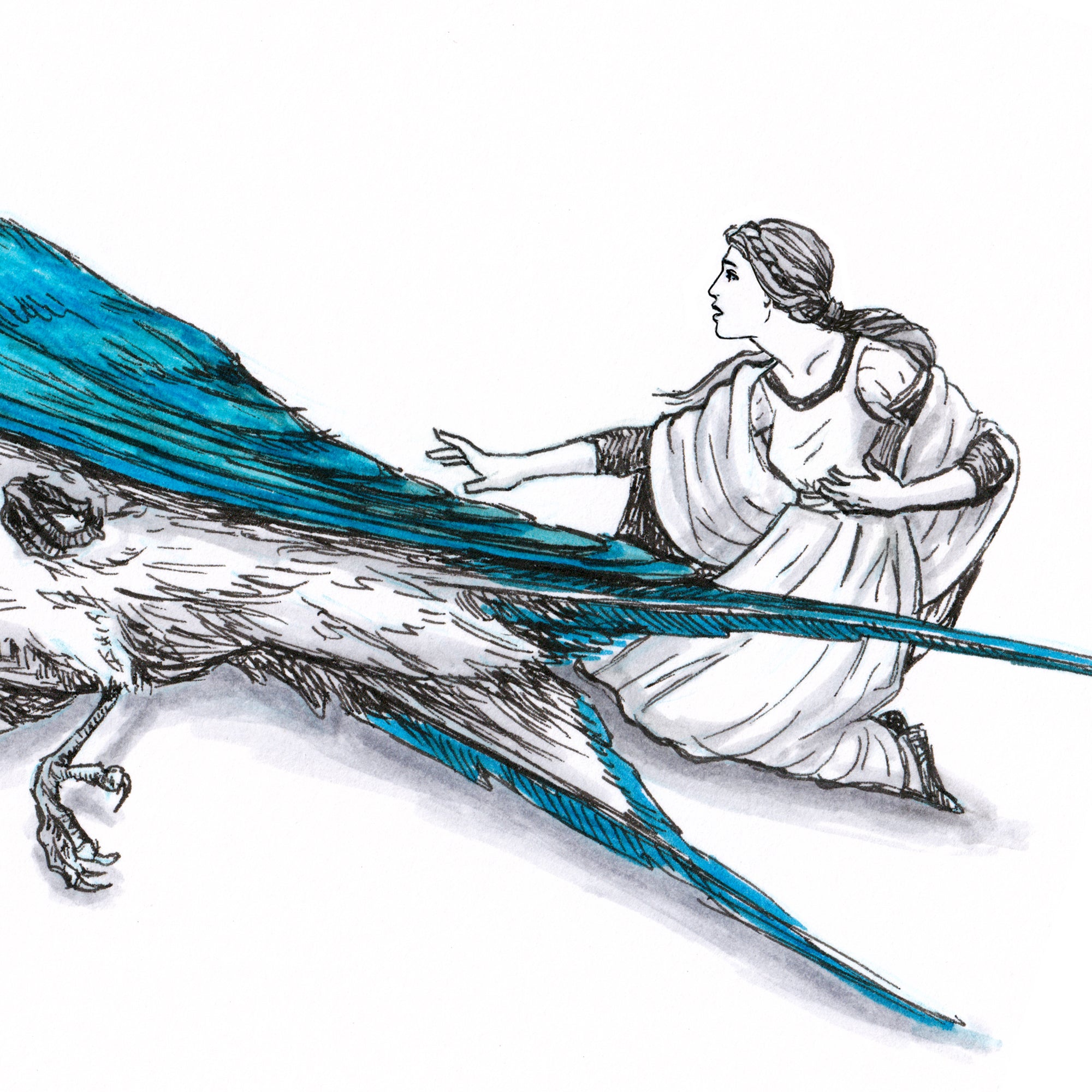 Thumbelina Frozen Sparrow Art Print