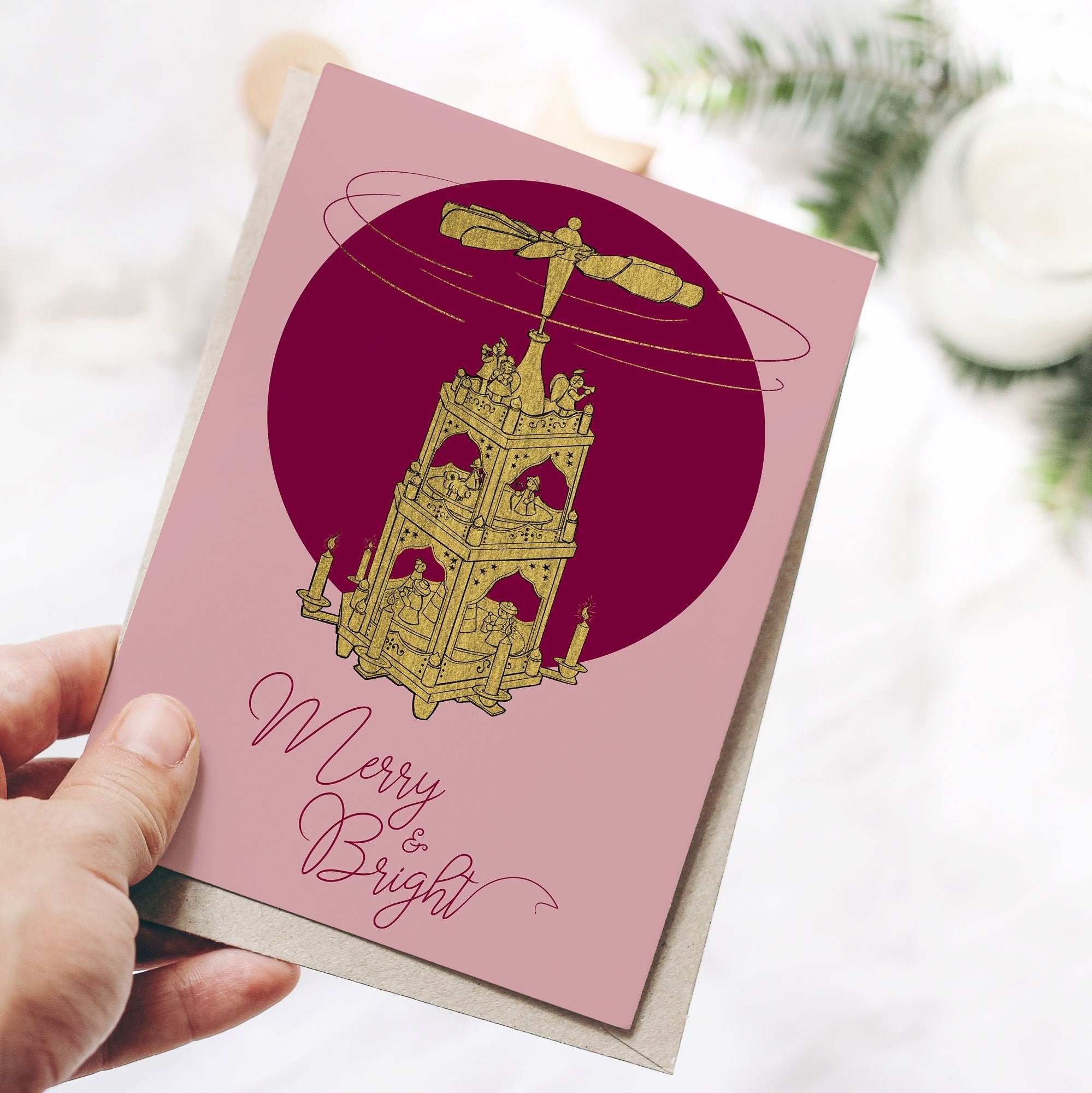 Christmas Pyramid Holiday Card