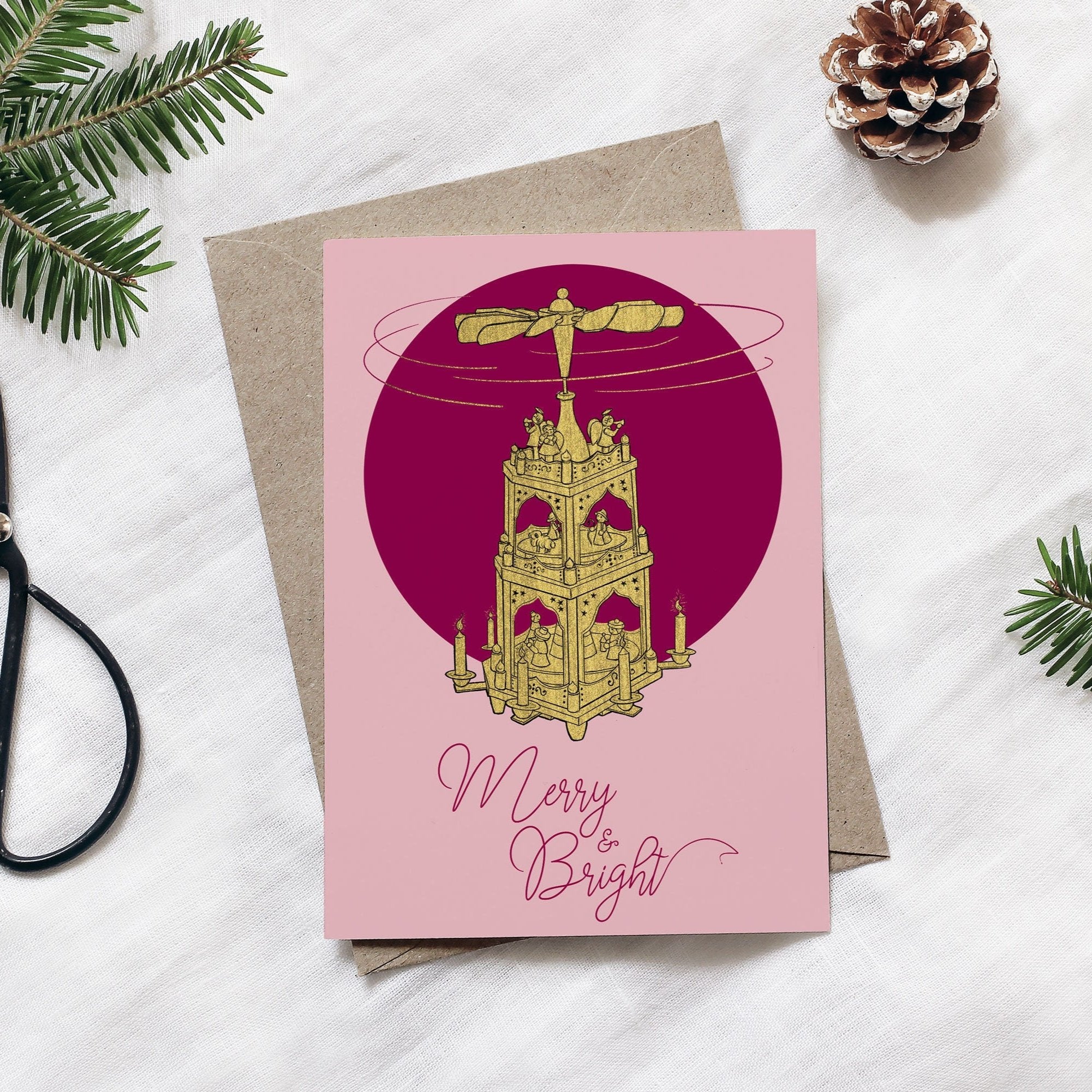 Christmas Pyramid Holiday Card