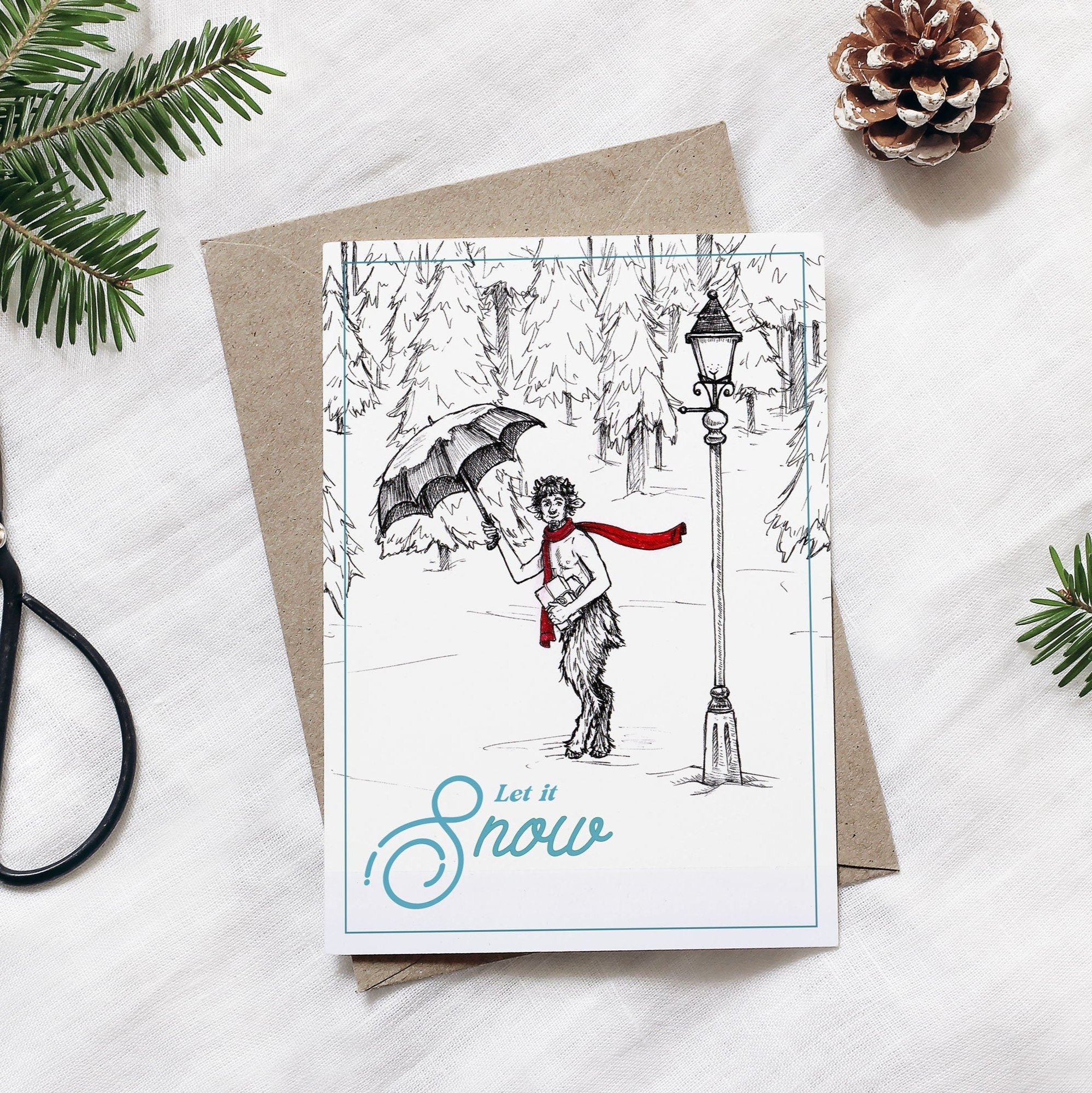 Mr. Tumnus Narnia Christmas Card