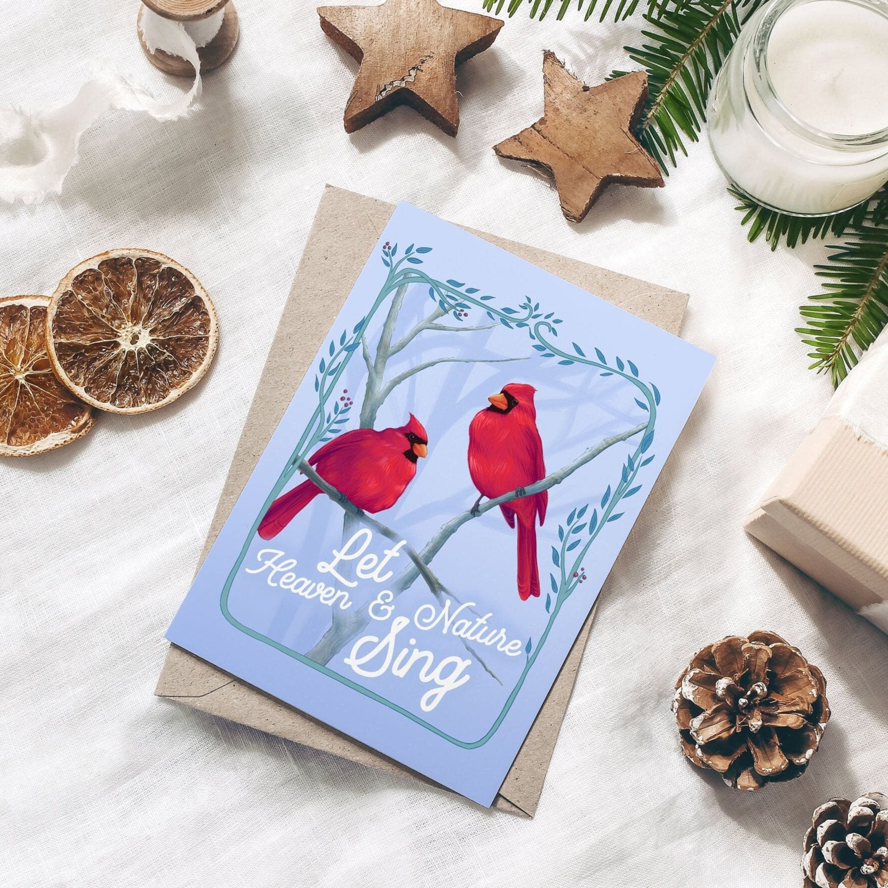 Red Cardinal Holiday Card